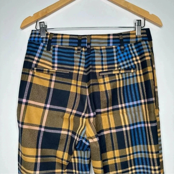 Urban Outfitters Claire Plaid Trouser Crop Pants Size 6 - Picture 7 of 11